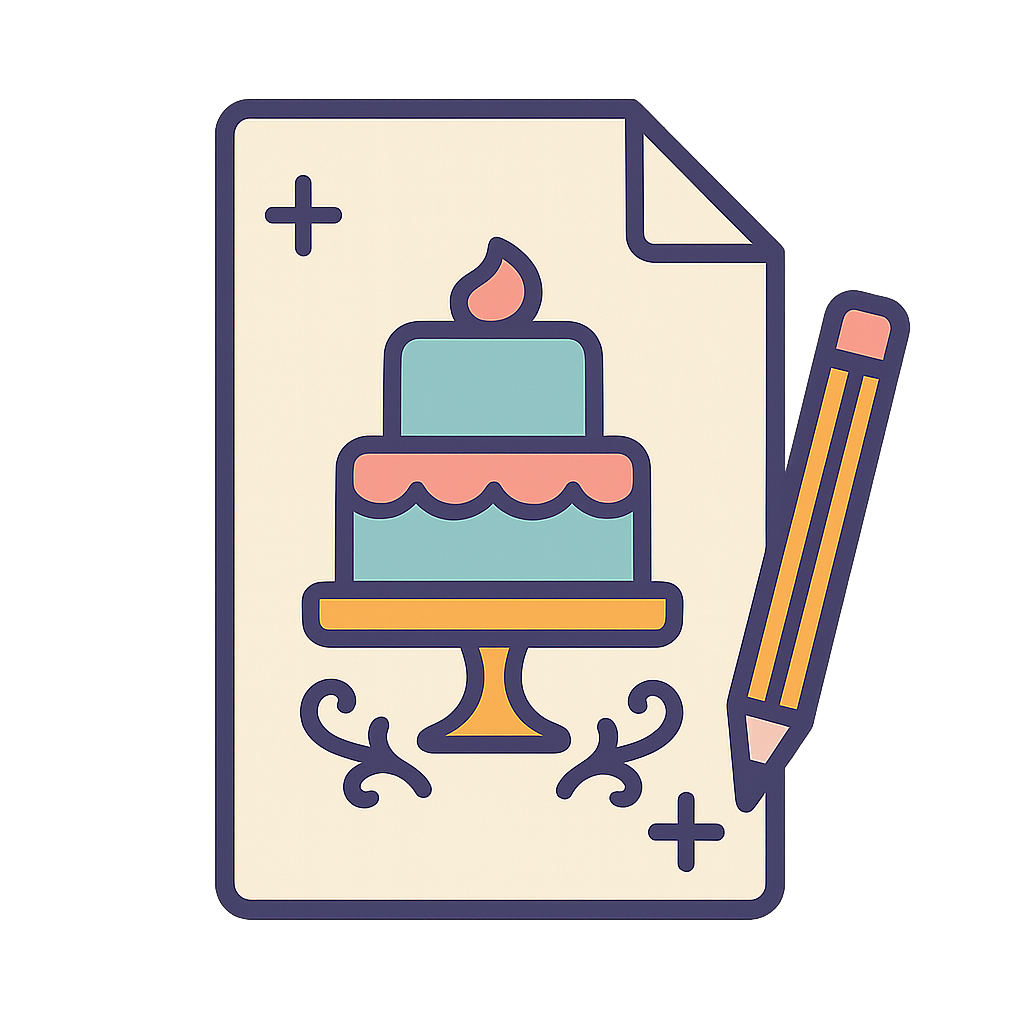 Cake Decorating Pattern & Template Notes Cake Decoration